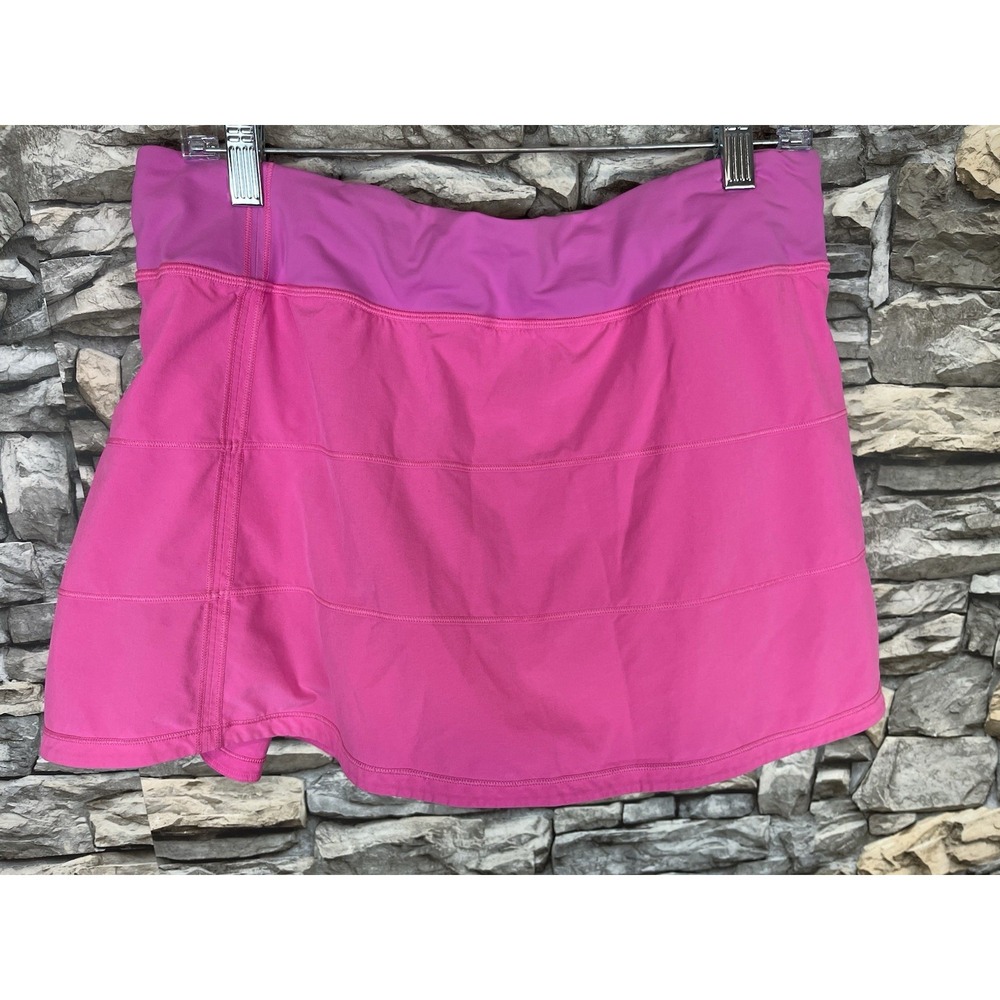 Lululemon Pace Rival Mid-Rise Skort in Pink Tennis Pickleball Sz 10 Tall‎